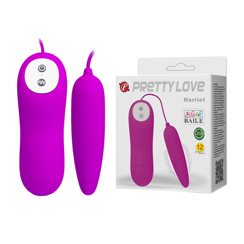 Trứng rung 1 đầu 12 chế độ rung pin - Pretty Love Harriet