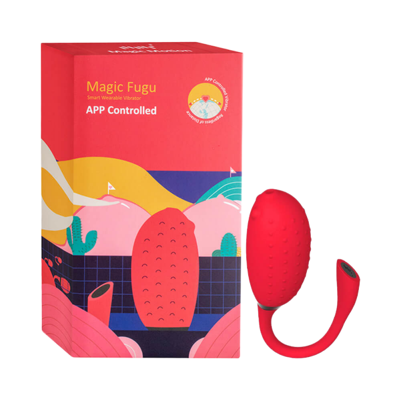 Trứng rung Magic Motion Fugu Đỏ điều khiển qua app kết nối bluetooth