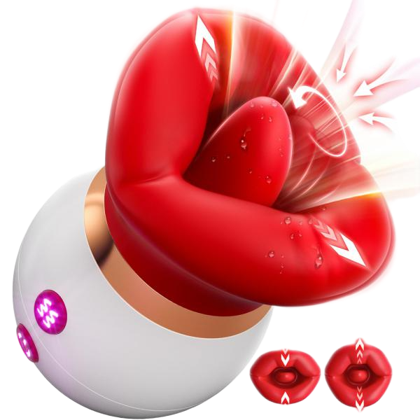 Máy rung hút kèm lưỡi bú liếm 3 in 1 massage kích thích điểm G