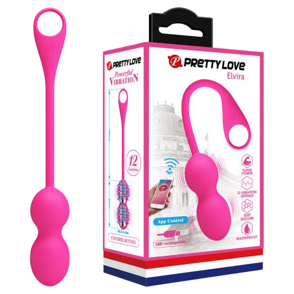 Trứng rung cao cấp PrettyLove Elvira điều khiển qua app điện thoại bluetooth