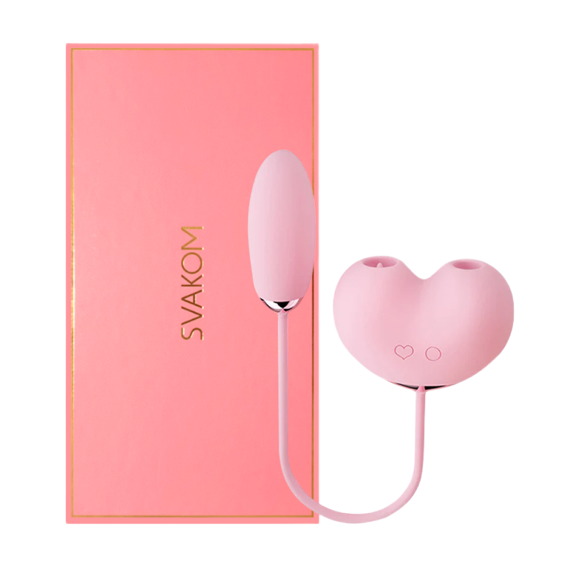 Máy bú mút 2 đầu Svakom Peach Dolphin kèm trứng rung massage kích thích