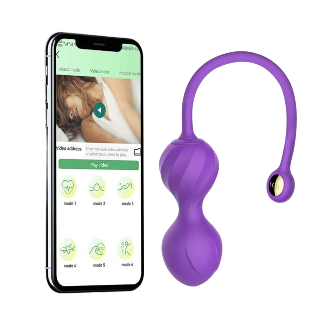 Trứng rung hồ lô Jiuuy điều khiển qua app bluetooth bóng tập se khít âm đạo