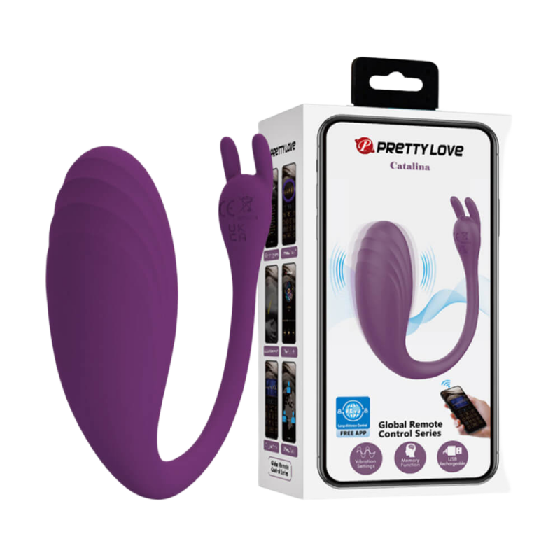 Trứng rung 2 đầu Pretty Love Catalina điều khiển qua App bluetooth smartphone