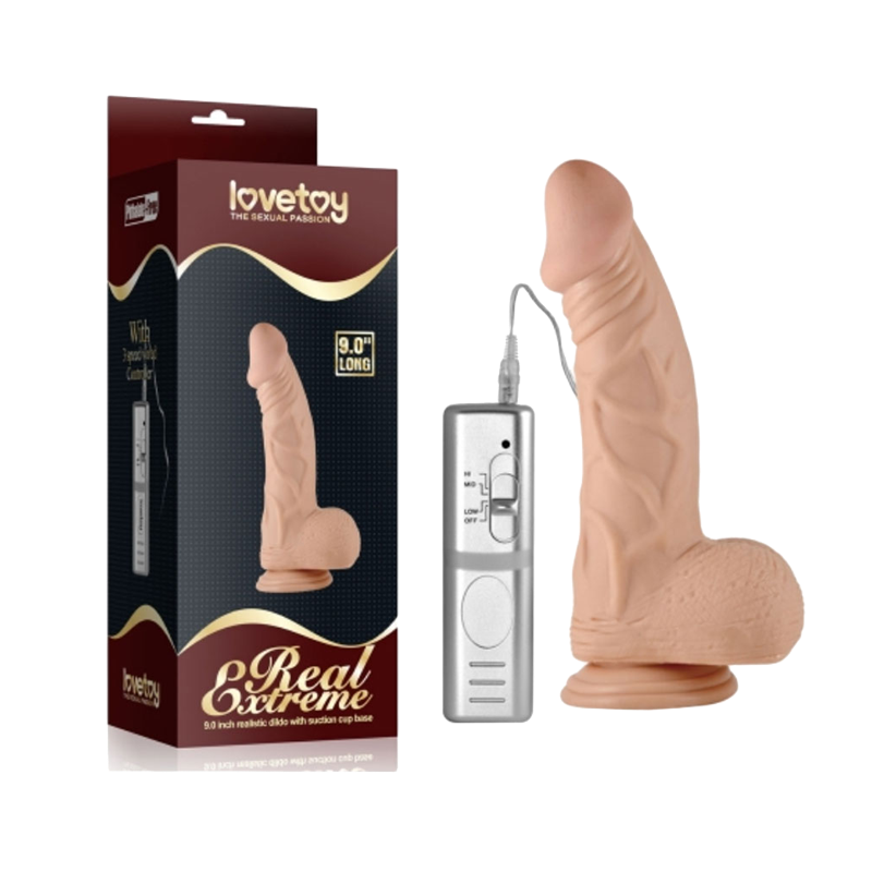 Dương vật giả dính tường có rung - Lovetoy Real Extreme 9.0