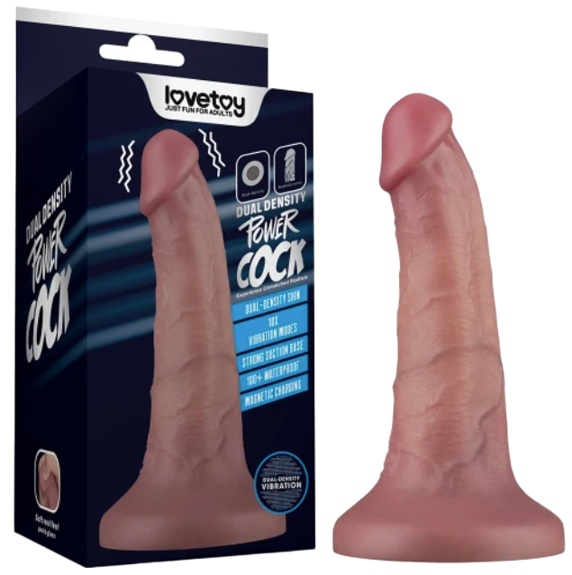 Dương vật giả dính tường Lovetoy Dual Density 6 inch có rung giống thật