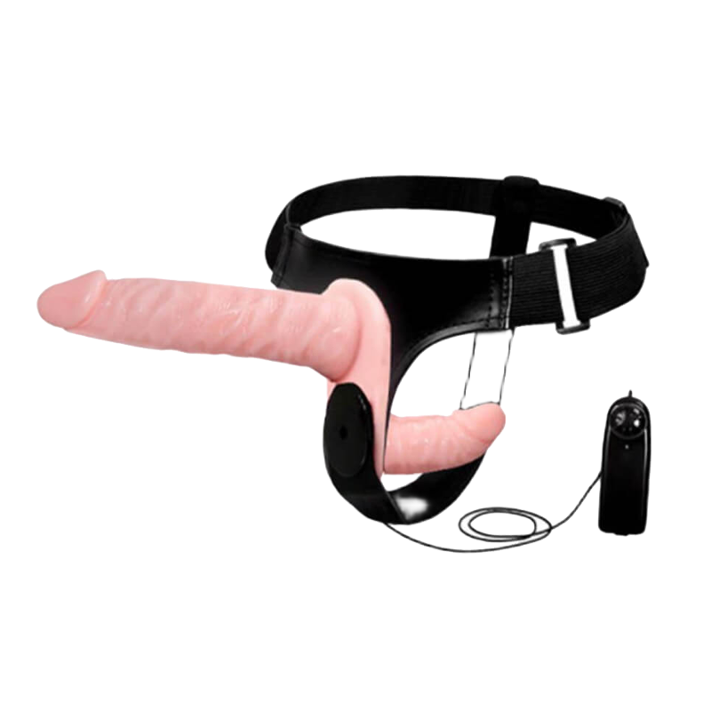 Dương vật giả rung có dây đeo 2 đầu pin - Baile Strap-on