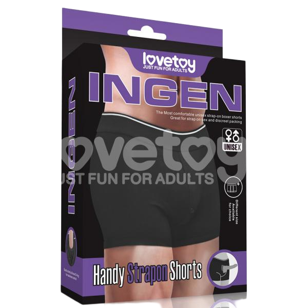 Quần short gắn dương vật và trứng rung Lovetoy Ingen
