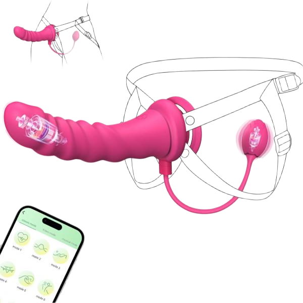 Dương Vật Giả Có Dây Đeo Rung Điều Khiển Qua App Love Spouse Cho Les