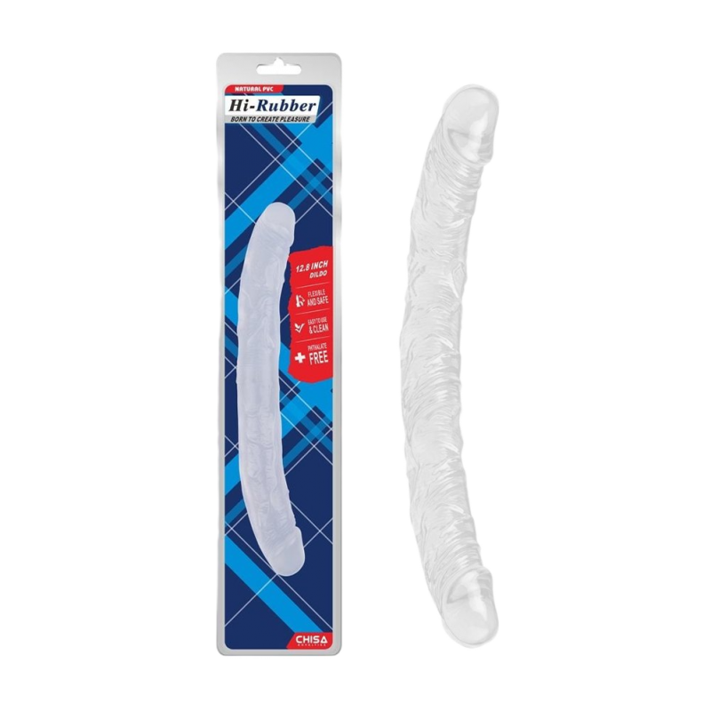 Dương vật giả 2 đầu Chisa Hi-Rubber 12.8 Inch Trắng