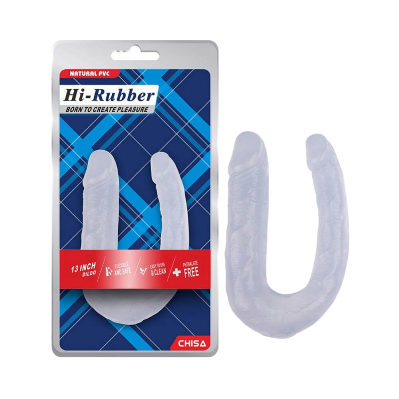 Dương vật giả 2 đầu Chisa Hi-Rubber 13 Inch Trắng