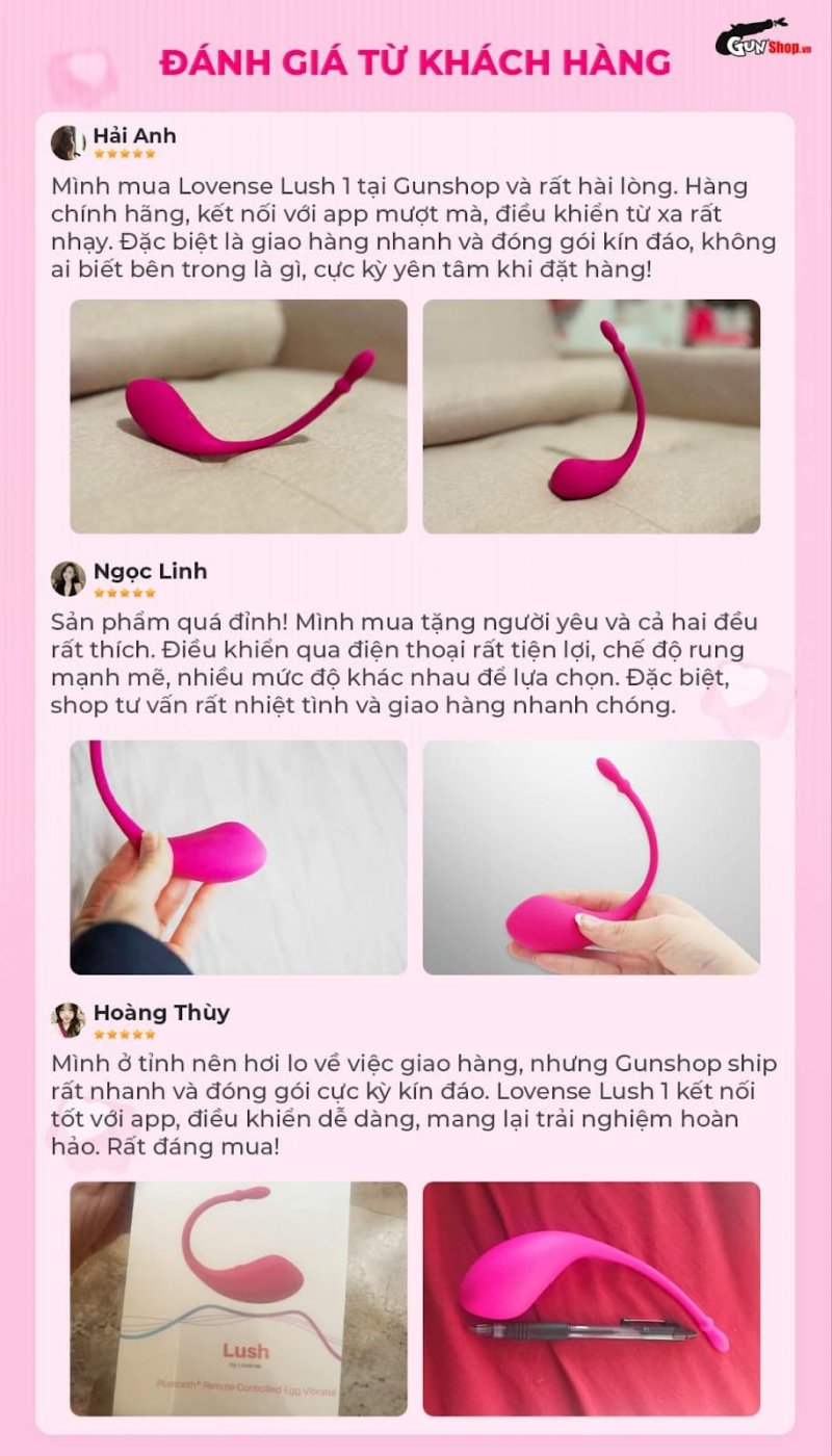 Trứng rung Lovense Lush 1 cao cấp chính hãng tại Web